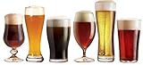 Luminarc Tabletop Beer Glass, Assorted Craft Brew, Set of 6, Clear