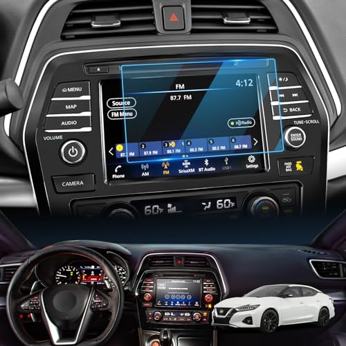 LFOTPP Nissan Maxima Murano 8 Inch 2016-2018 Car Navigation Screen Protector Glass, 9H Tempered Glass Center Touch Screen Protector Against Scratch High Clarity