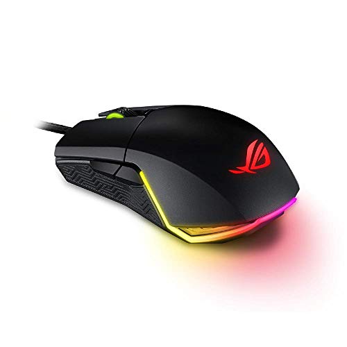 Book Cover ASUS Optical Gaming Mouse - ROG Pugio | Ergonomic & Truly Ambidextrous PC Gaming Mouse | Configurable & Swappable Side Buttons | 7200 DPI Optical Sensor | Aura Sync RGB, ROG Armoury II