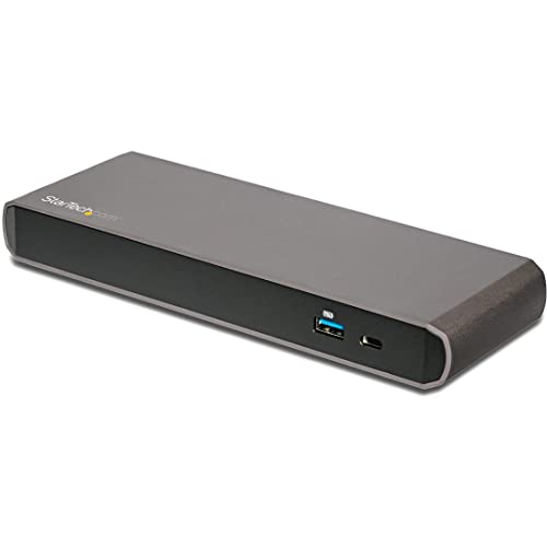 StarTech.com Thunderbolt 3 Dock - Dual Monitor 4K 60Hz Laptop Docking Station with DisplayPort - 85W Power Delivery - 3-Port USB 3.0 Hub, Ethernet, Audio - TB3 Dock - Windows & Mac (TB3DK2DPPD)
