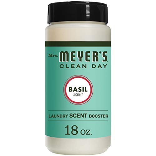 Mrs. Meyer's Clean Day Laundry Scent Booster, Pair with Liquid Laundry Detergent or Detergent Pods, Cruelty Free Formula, Basil Scent, 18 oz