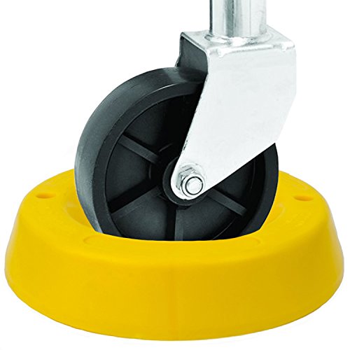 Book Cover Bunkerwall Trailer Tongue Jack Wheel Dock For Travel Trailer Jack Caster-High Visibility Yellow