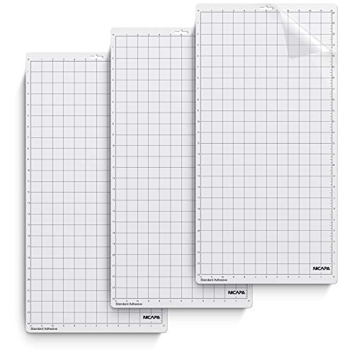 Nicapa StandardGrip Cutting Mat for Silhouette Cameo 3/2/1 (12x24 inch,3 Mats) Standard Adhesive Sticky Quilting Cricket Cut Mats Replacement Accessories for Silhouette Cameo