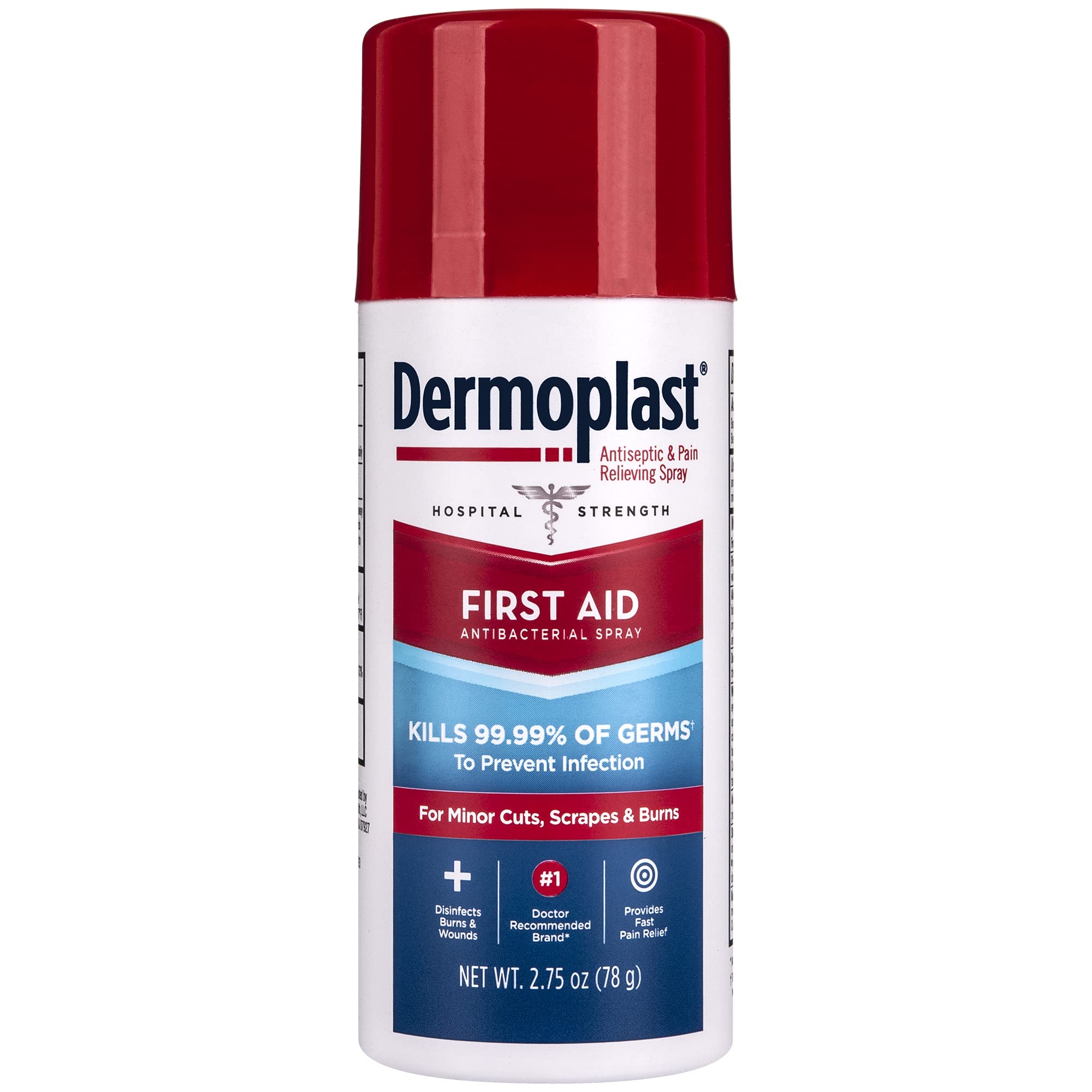 Dermoplast First Aid Spray, Analgesic & Antiseptic Spray for Minor Cuts, Scrapes and Burns, 2.75 Ounce (Packaging May Vary)