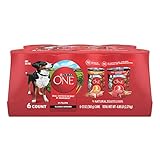 Purina ONE Classic Ground Chicken and Brown Rice, and Beef and Brown Rice Entrees Wet Dog Food Variety Pack - (Pack of 6) 13 oz. Cans