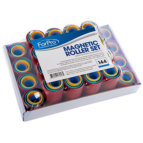 ForPro Magnetic Roller Set, 2.5 inches L, 144-Count