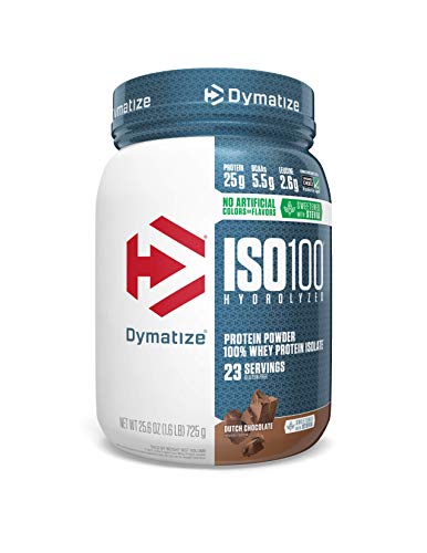 Dymatize ISO 100 Whey Protein Powder with 25g of Hydrolyzed, Chocolate, 1.6 Pound , 25.6 Oz
