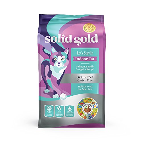 Solid Gold Let's Stay In Indoor Cat Salmon, Lentil & Apple Recipe for Adult Cats, 3 lb