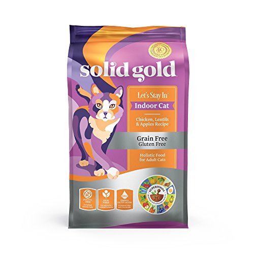 Solid Gold Let's Stay In Indoor Cat Chicken, Lentil & Apple Recipe for Adult Cats, 6 lb
