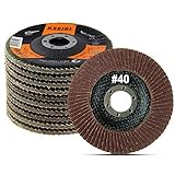 KSEIBI 4 1/2 in Flap Disc Aluminum Oxide 10 Pack Auto Body Sanding Grinding Wheel (40 Grit) 686008
