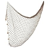 WINOMO Decorative Fishing Net Decor Natural Fish Net Party Decoration Fish Net Decoration for Wall Home Decoration Photographing Accessory, 80x40 inch