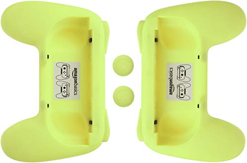 Amazon Basics Grip Kit for Nintendo Switch Joy-Con Controllers - Yellow