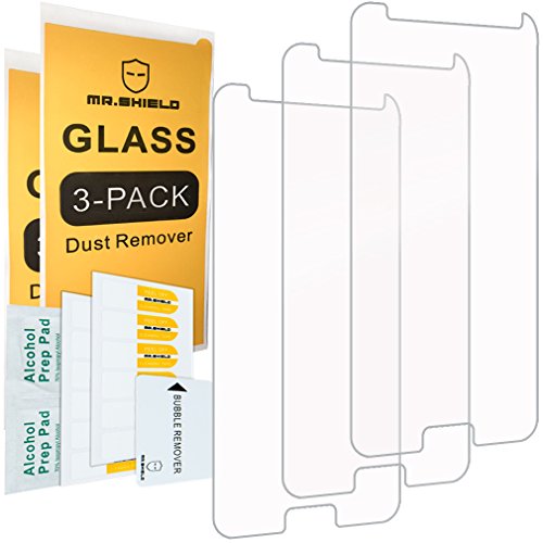 [3-Pack]- Mr.Shield for Samsung Galaxy J7 Pro [Will NOT fit for J7 Sky Pro] [Tempered Glass] Screen Protector [0.3mm Ultra Thin 9H Hardness 2.5D Round Edge] with Lifetime Replacement