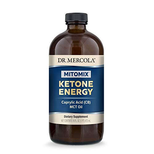 Book Cover Dr. Mercola, Pure Power Ketone Energy Caprylic Acid MCT Oil, 16 FL oz (1 PT.) 473 mL, 31 Servings, Non GMO, Soy-Free, Gluten Free