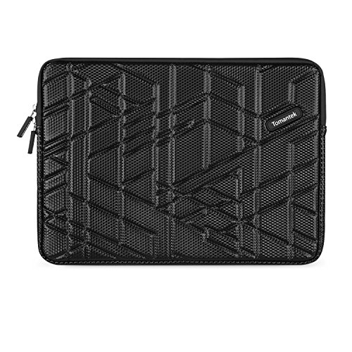 [Best Comfortable Laptop Sleeve Ever] TOMANTEK 15-15.6 Inch PU Polyester Slow-recovery Sponge Shockproof & Water-resistant Laptop Sleeve Case Bag/Ultrabook Laptop Tablet Bag Case/Skin Cover, Black