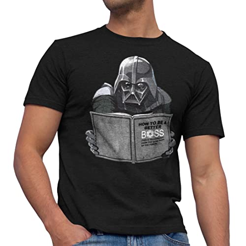 STAR WARS Improving Darth Vader How to Be A Better Boss Men's Graphic T-Shirt for Adults