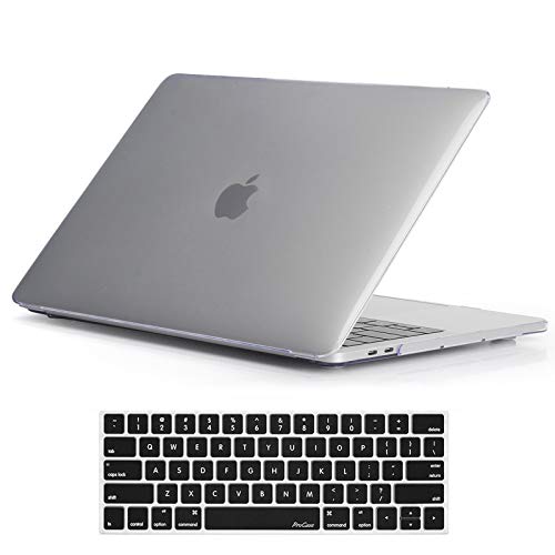 ProCase MacBook Pro 13 Case 2019 2018 2017 2016 Release A2159 A1989 A1706 A1708, Hard Case Shell Cover and Keyboard Skin Cover for MacBook Pro 13 Inch with/Without Touch Bar â€“Crystal