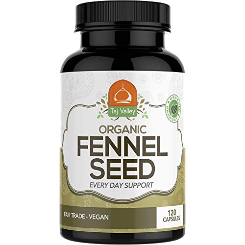 Book Cover Organic Fennel Seed - Digestive Aid and IBS Supplement - 1080MG Per Serving - 120 Veggie Capsules - 100% Natural and Made in The USA