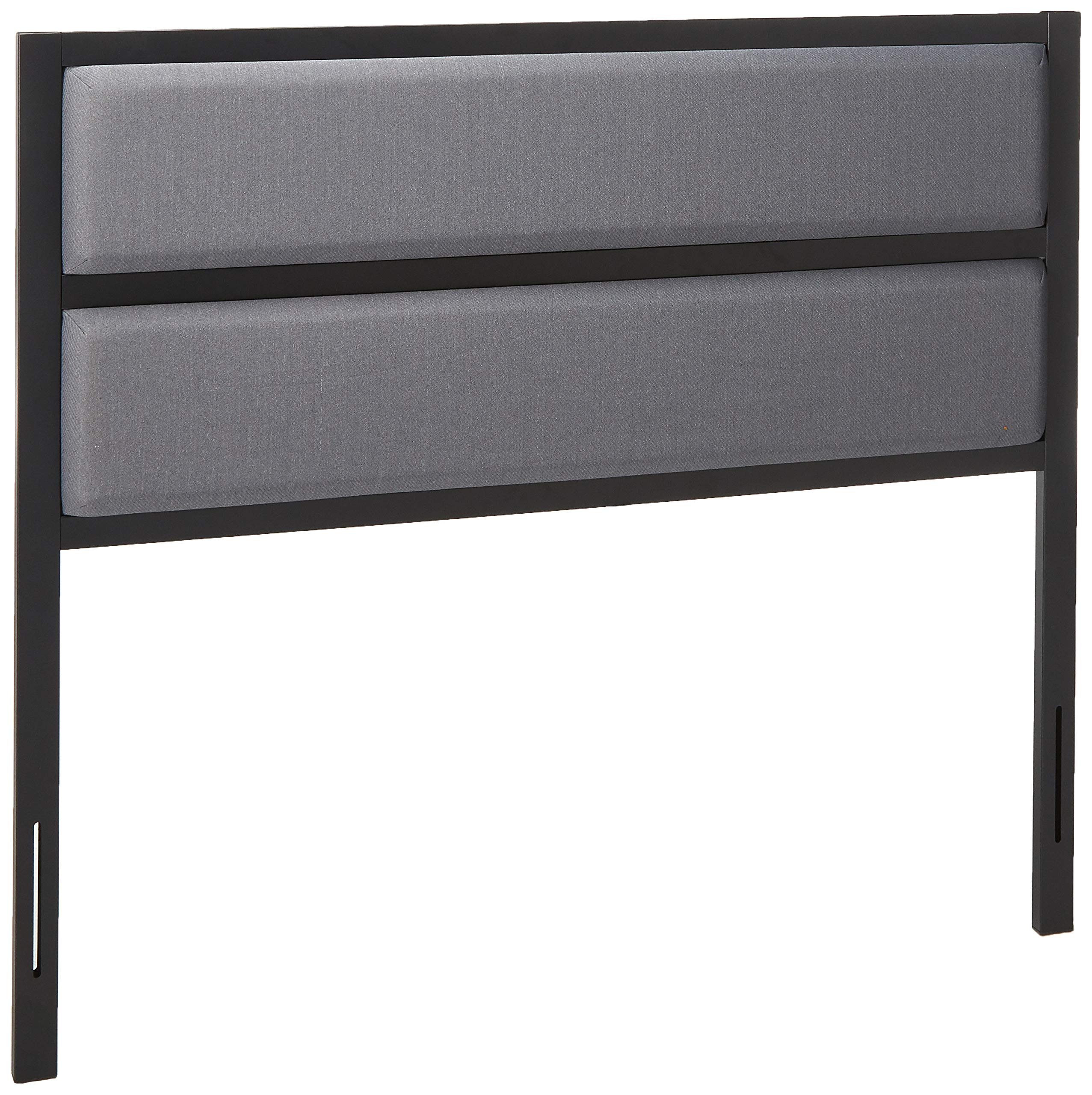 Zinus Jessica Modern Studio Upholstered Metal Headboard, Full Full Upholstered Gray