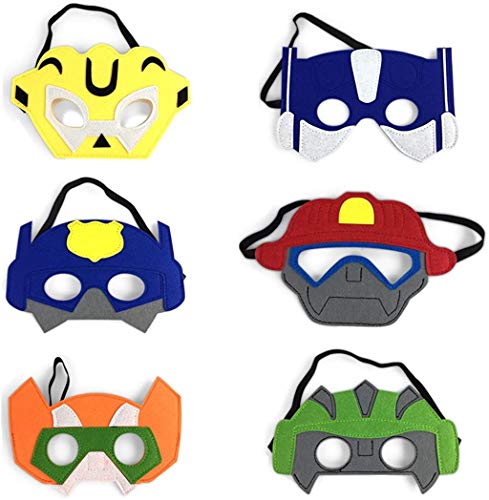 Rescue Bots Felt masks for Birthday Party favors and Dress up Costumes Set of 12