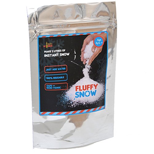 Book Cover Yucky Science Fluffy Snow Powder. Make 2 Litres of Instant Snow. Just Add Water to Make artificial snow that feels like real. Great for Christmas decorations and birthday parties.