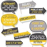 Big Dot of Happiness Funny Retirement - Party Photo Booth Props Kit - 10 Piece