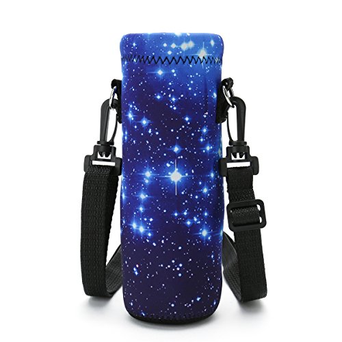 icolor 500ml Water Bottle Carrier Holder Bag for Kids Wide Mouth 18oz Insulated Neoprene Tea Bottle Sleeve Sling Shoulder Pouch Cover Fit Stainless Steel & Plastic Bottle Diameter 2.75"