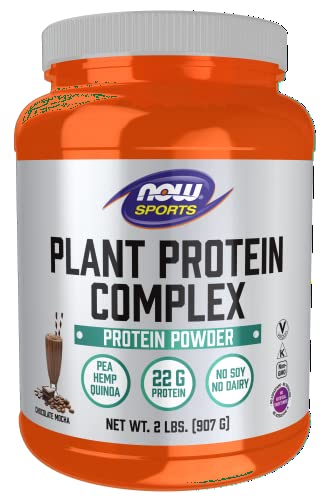 NOW Sports Nutrition, Plant Protein Complex 22 Grams, Chocolate Mocha Powder, 2-Pound