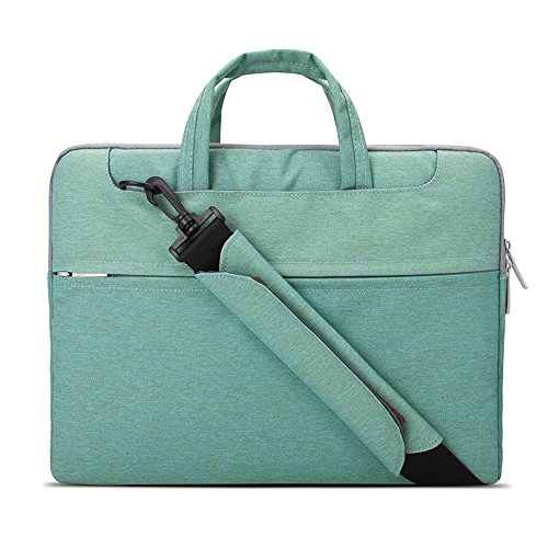 Lacdo 15.6 Inch 360Â° Protective Laptop Shoulder Bag Sleeve Case for 15.6" HP Pavilion/Envy, Acer Aspire 3/5/7, Asus ViovoBook ZenBook 15/TUF, Lenovo V145, Dell Inspiron 15 Notebook Computer Bag, Green