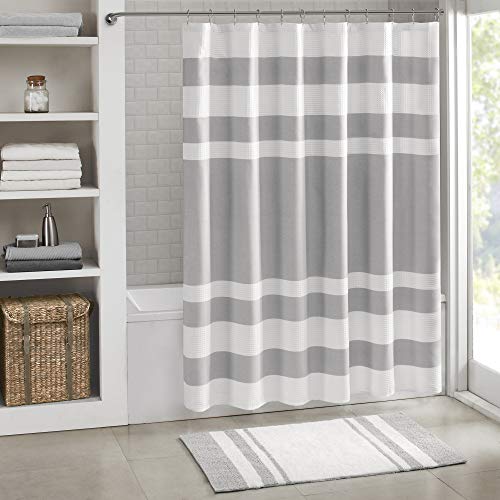 Book Cover Madison Park Shower Curtain, Grey, 72x84