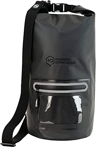 Mission Darkness Dry Shield Faraday Tote 15L // Waterproof Dry Bag for Electronic Device Security & Transport // Signal Blocking, Anti-Tracking, EMP Shield, Data Privacy for Phones, Tablets, Laptops
