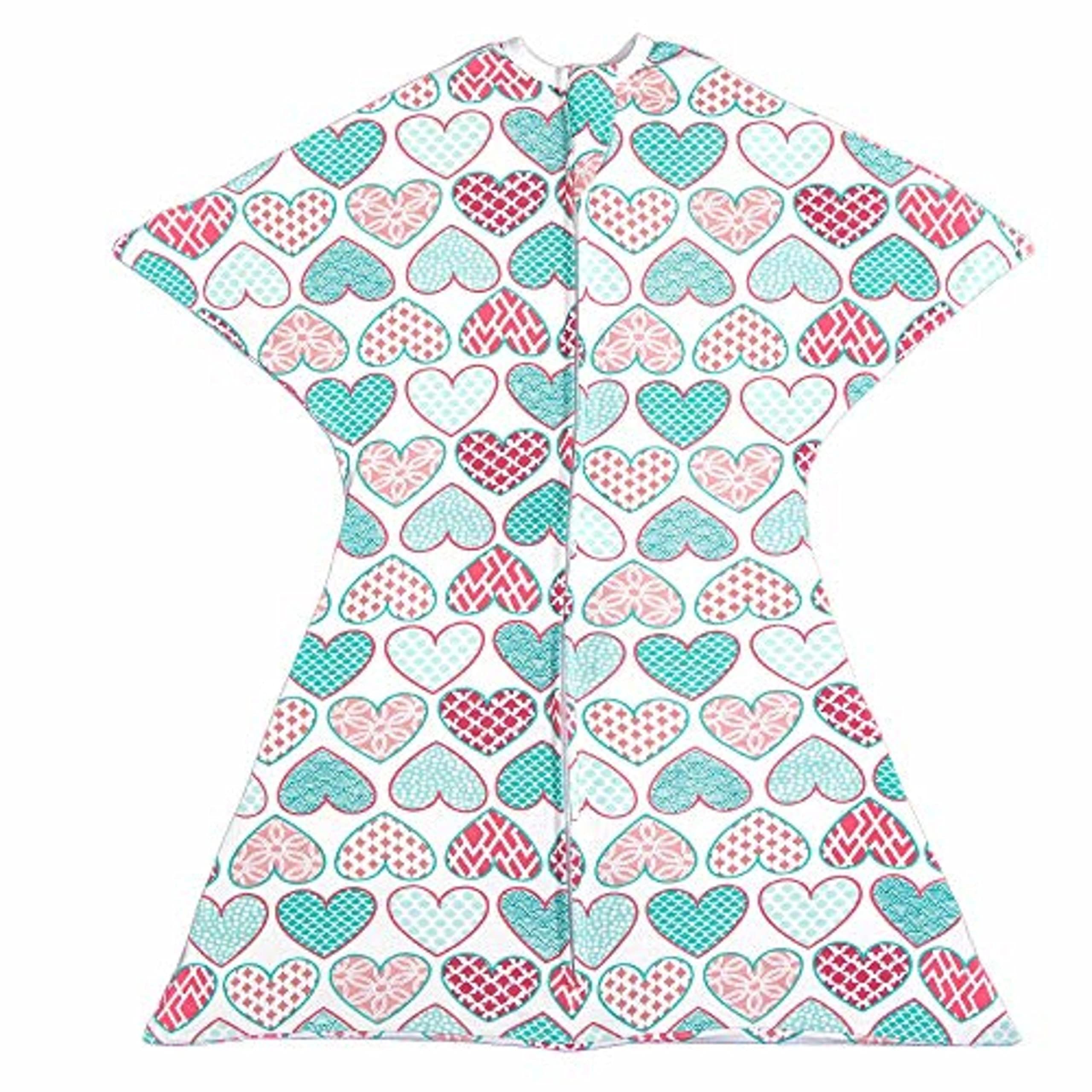 SleepingBaby Cotton/Cotton Blend Zipadee-Zip Swaddle Transition Baby Swaddle Blanket with Zipper, Cozy Baby Sleep Sack Wrap (Small 4-8 Months | 12-19 lbs, 25-29 inches | Lots of Love)