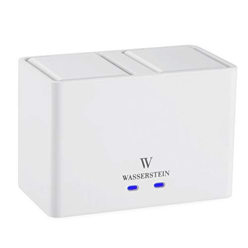 Charging Station Compatible with Arlo Pro & Arlo Pro 2 and Arlo Go Rechargeable Batteries - Charge up to 2 Arlo PRO or Arlo GO Batteries at The Same time - by Wasserstein (White)