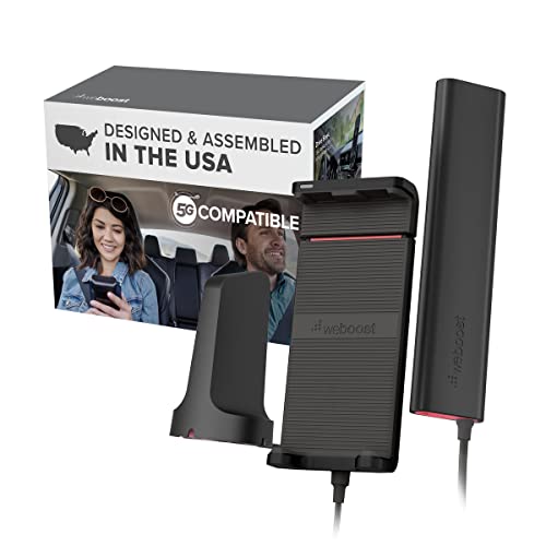 Book Cover weBoost Drive Sleek - Car Cell Phone Signal Booster with Cradle Mount| Boosts 5G & 4G LTE for All U.S. Carriers- Verizon, AT&T, T-Mobile | Magnetic Roof Antenna | Made in USA | FCC Approved (470135)