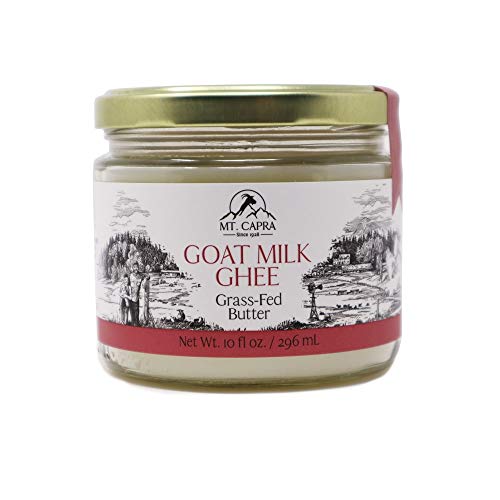 Book Cover MT. CAPRA SINCE 1928 Goat Milk Ghee | Grass Fed Clarified Butter High in MCT Oil Perfect for Bulletproof Coffee, Keto, Paleo, and Whole 30 Diets | Pasture Raised and Unsalted - 10 fl oz