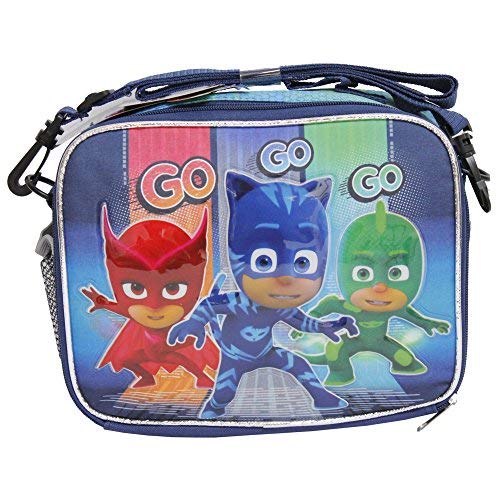 Book Cover Disney PJ MASKS Go GO GO Gekko Catboy Owlette Soft School Lunch Kit Bag Box