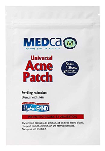 Acne Absorbing Covers - Hydrocolloid Acne Care Bandages (24 Count) Three Universal Patch Sizes, Acne Blemish Treatment for Face & Skin Spot Pore Patch that Conceals, Reduce Pimples and Blackheads
