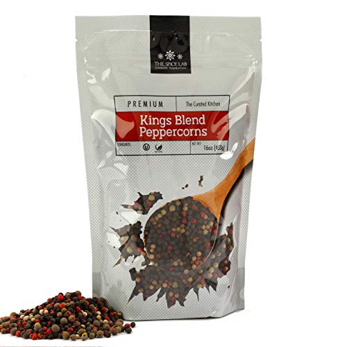 Book Cover The Spice Lab 5 pepper Rainbow Peppercorn - Mixed Peppercorns with Pimenta (All Spice) â€“ 1 Pound Resealable Bag - Kings Peppercorn Medley - All Natural OU Kosher Gluten Free - Peppercorns for Grinder Refill