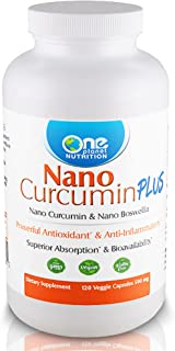Nano Curcumin Plus Combines Two bioactives, Curcumin extracted from The Tumeric Root and Boswellia extracted from The Boswellia Serrate Tree. 4 Month Supply (120 Capsules)