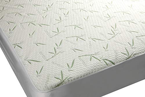 Book Cover Mezzati Bamboo Premium Plush Mattress Protector - Soft, Quiet, Comfortable Topper, Cover - Hypoallergenic, Deep Fitted Pocket (Cal King Size)