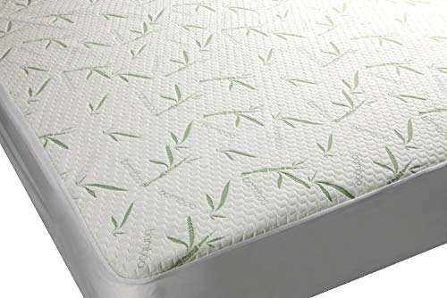 Mezzati Bamboo Premium Plush Mattress Protector - Soft, Quiet, Comfortable Topper, Cover - Hypoallergenic, Deep Fitted Pocket (Cal King Size)