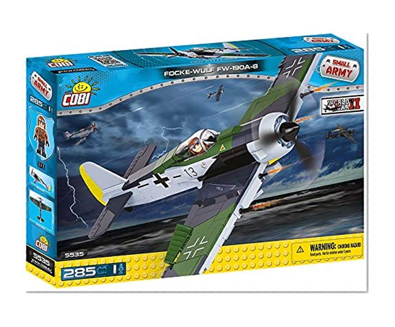 COBI Focke-Wulf FW-190A-8 Jeu de Construction, 5535, Gris/Noir/Vert/Jaune