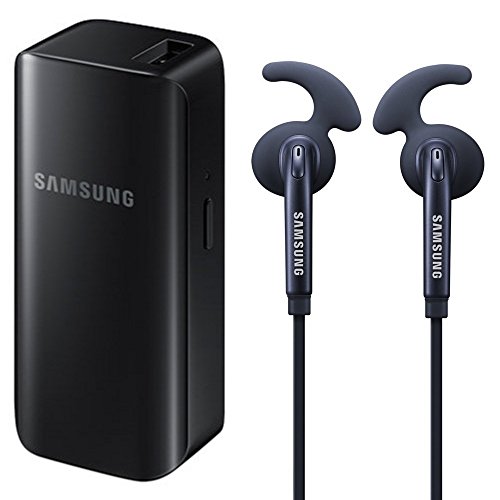 Samsung Power & Play Bundle - Active In-Ear Wired + 2100 mAh Battery Pack, Retail Packing - Black