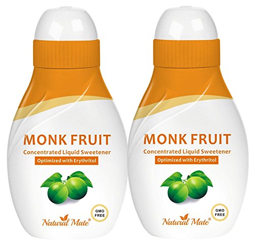 Monk Fruit Liquid Sweetener Made with 100% Monk Fruit Extract and Optimized with Erythritol - 0.9 FL OZ (26.5 mL) | 2 Pack