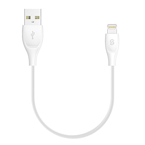 Syncwire Short Lightning Cable [8 Inches] - Ultra-Durable [Apple Mfi Certified] iPhone Charger for iPhone Xs, Max, XR, X, 8, Plus, 7, Plus, 6S, Plus, iPad Mini/Air/Pro & More - White