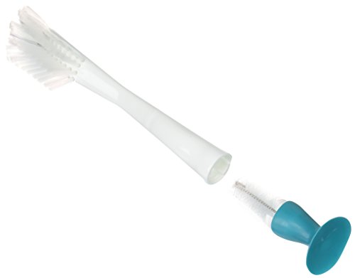 JOOVY Bottle and Nipple Brush, White and Green, One Size