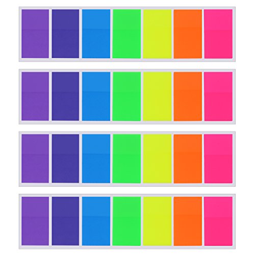560 Sheets Flags Index Tabs Sticky Notes Writable Labels Page Marker Bookmarks Text Highlighter Strips, 25 x 45 mm, 4 Sets, 7 Colors