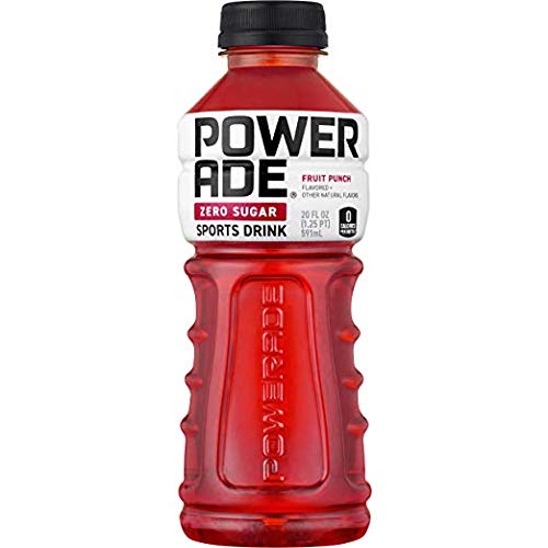 Book Cover POWERADE ZERO Fruit Punch Sports Drink, Family Pack, 20 fl oz, 24 Pack