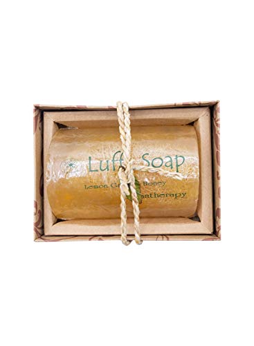 Book Cover Saibua Luffa Scrub Lemongrass & Honey Body Soap Bar 100 g