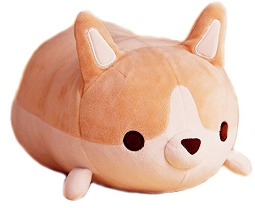 FlorisHome Cute Funny Corgi Dog Shaped Plush Pillows Soft Toys Doll Vent - 12 InchCreative Corgi Dog Butt Plush Pillows (Yellow-12-Inch)